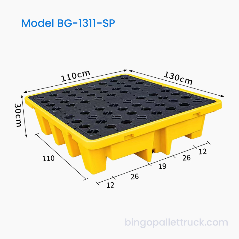 Pailéad Plaisteacha Cruthúnas Sceite 1300x1100mm le Dromchla Eangaí le haghaidh Totes IBC