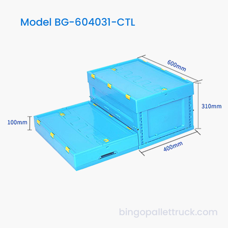 Tote Plaisteacha Collapsible 57L le Lid le haghaidh Stóráil Stórais