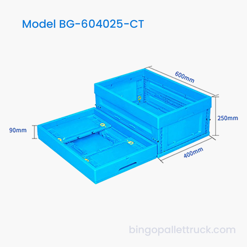 Bosca Tote Plaisteacha Collapsible 47L le haghaidh Stóras Tionscail