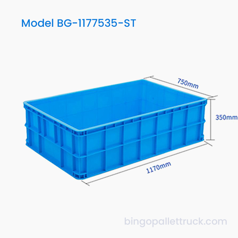 258L Bosca Tote Plaisteacha Stackable Dleacht Trom le haghaidh Stóráil Earraí Bulc