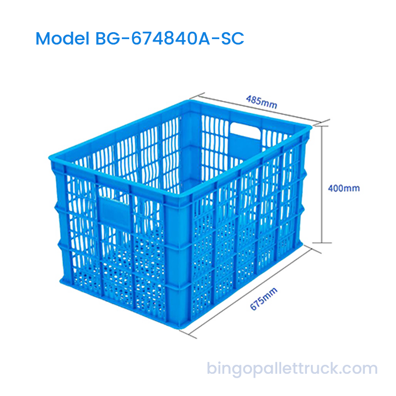 107L Ard-Acmhainn Stackable Dleacht Trom Cliabh Stórála HDPE Plaisteacha