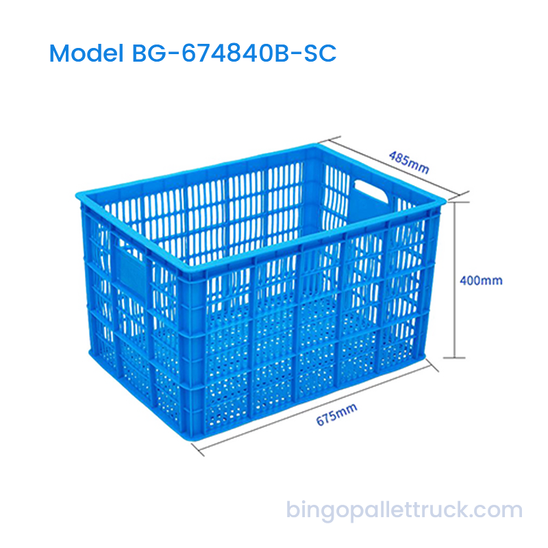 107L cliathbhosca Plaisteacha Stackable HDPE Sturdy le haghaidh Dáilte Ollmhargadh