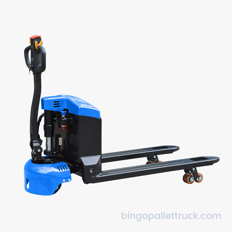 2000kg Leictreach Walkie Pallet Truck le haghaidh Trádstórais